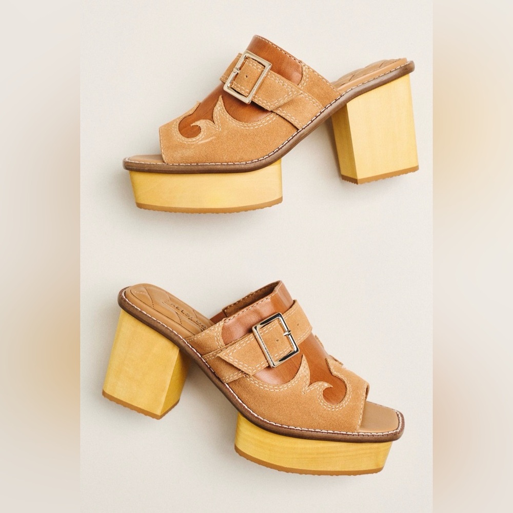 Kelsi Dagger Gerrie Block Heel Mules with Buckle 7 38 Anthropologie